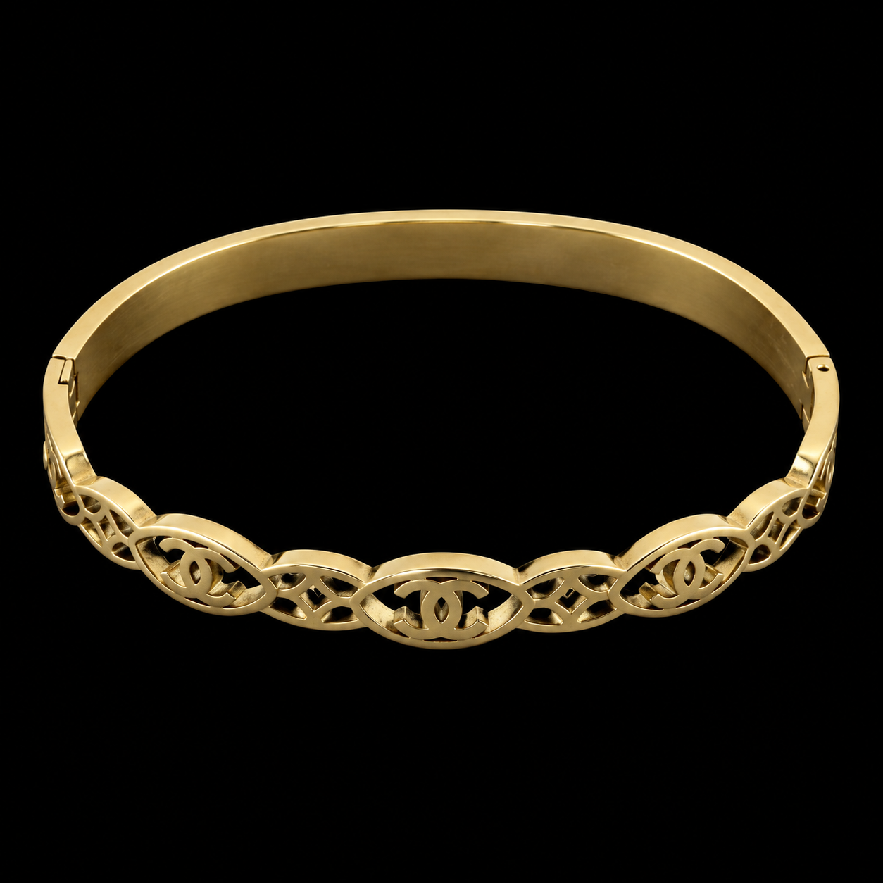 Bracelete Aço Inox dourado 046