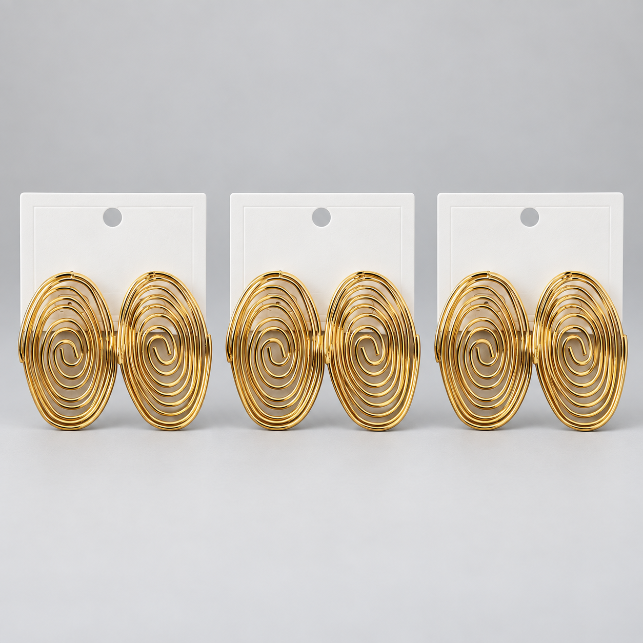 Kit 3 Brincos Bijoux Premium Dourado 42