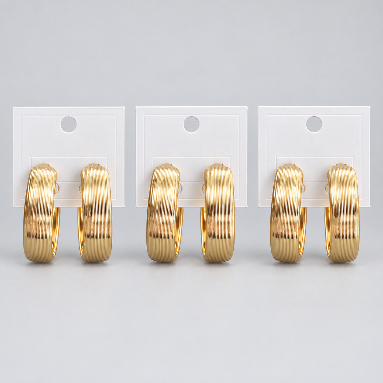 Kit 3 Brincos Bijoux Dourado 59