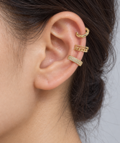 Trio Fake Piercing Bijoux Premium Dourado 019