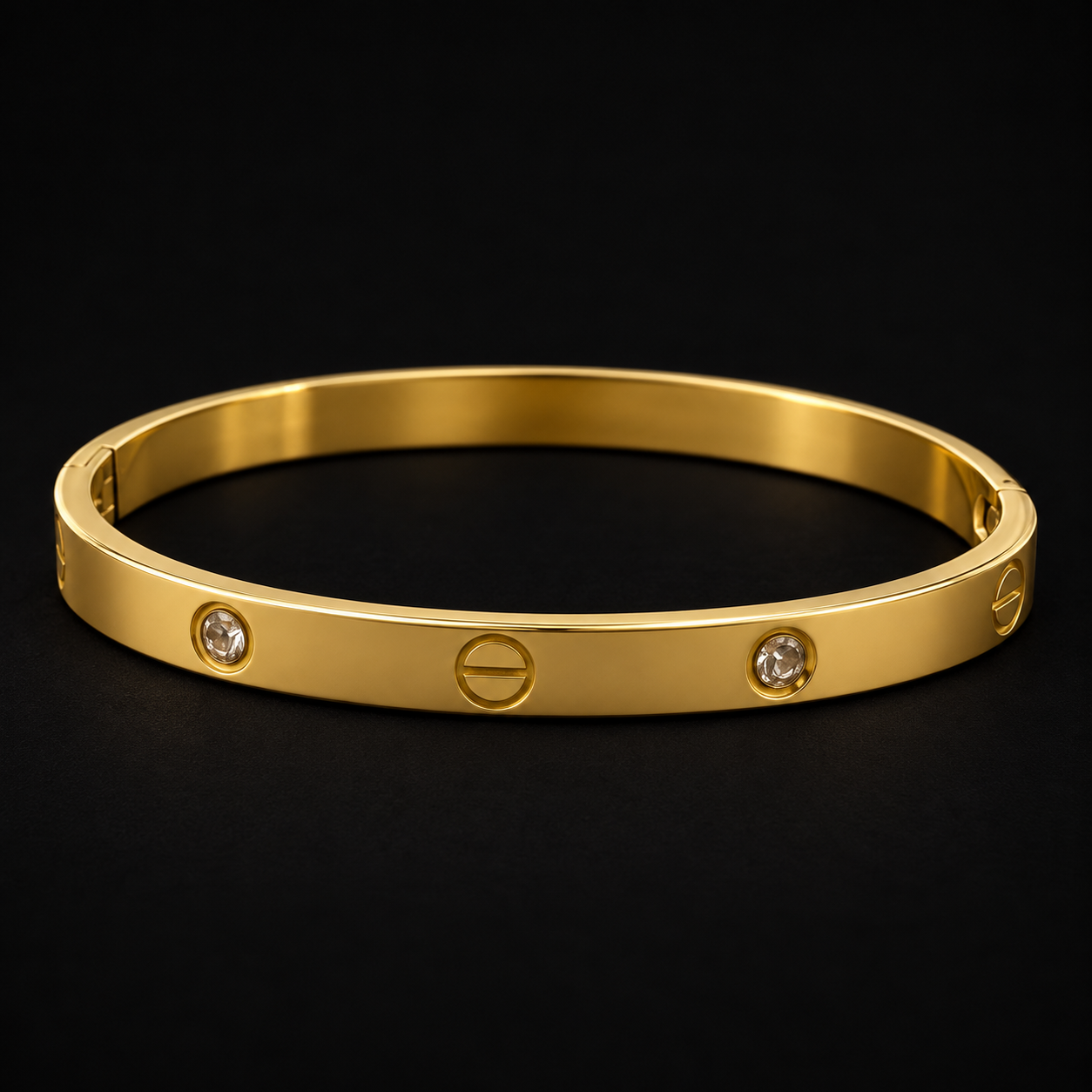 Bracelete Aço Inox Dourado 015