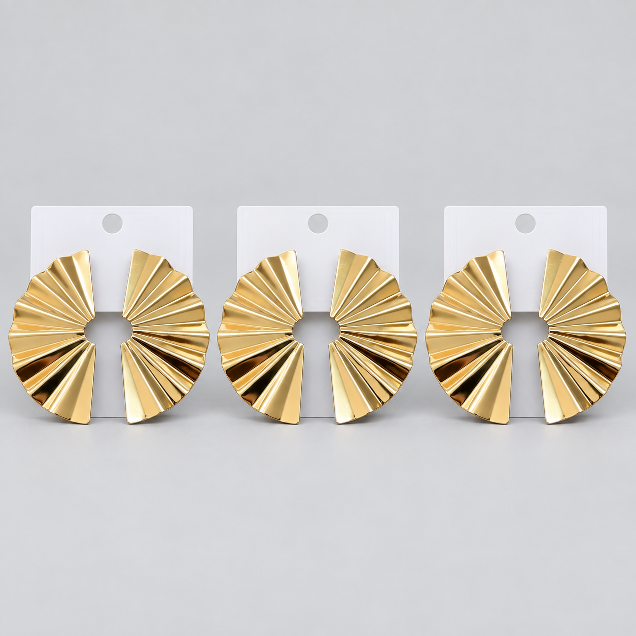 Kit 3 Brincos Bijoux Premium Dourado 003