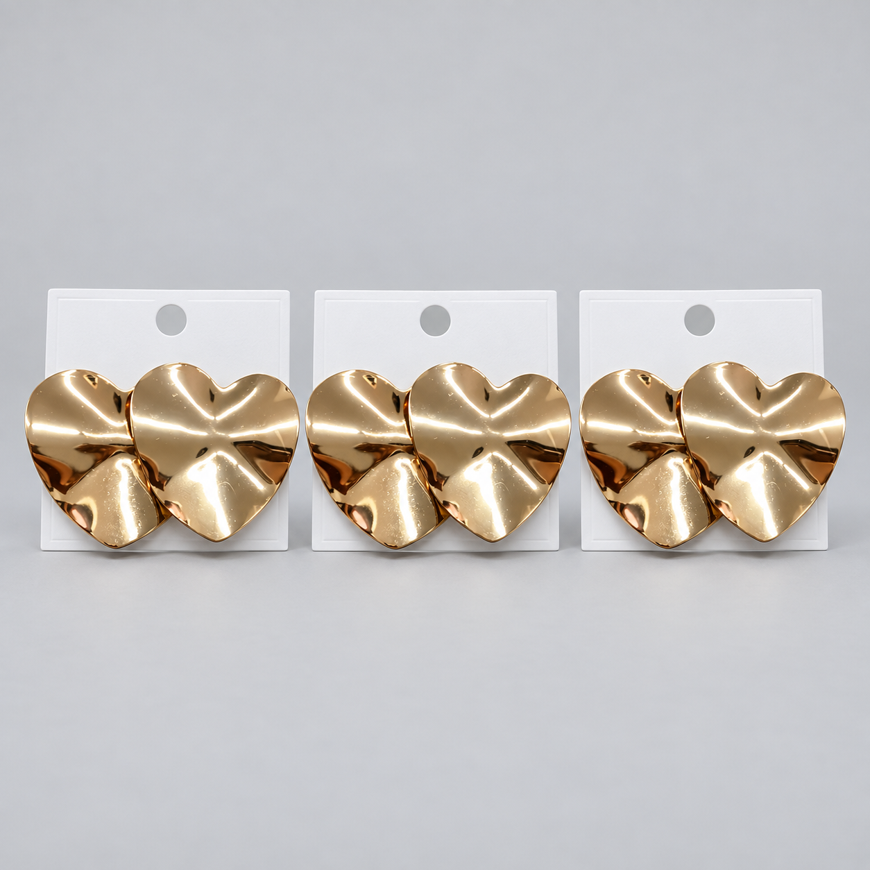 Kit 3 Brincos Bijoux Premium Dourado 22