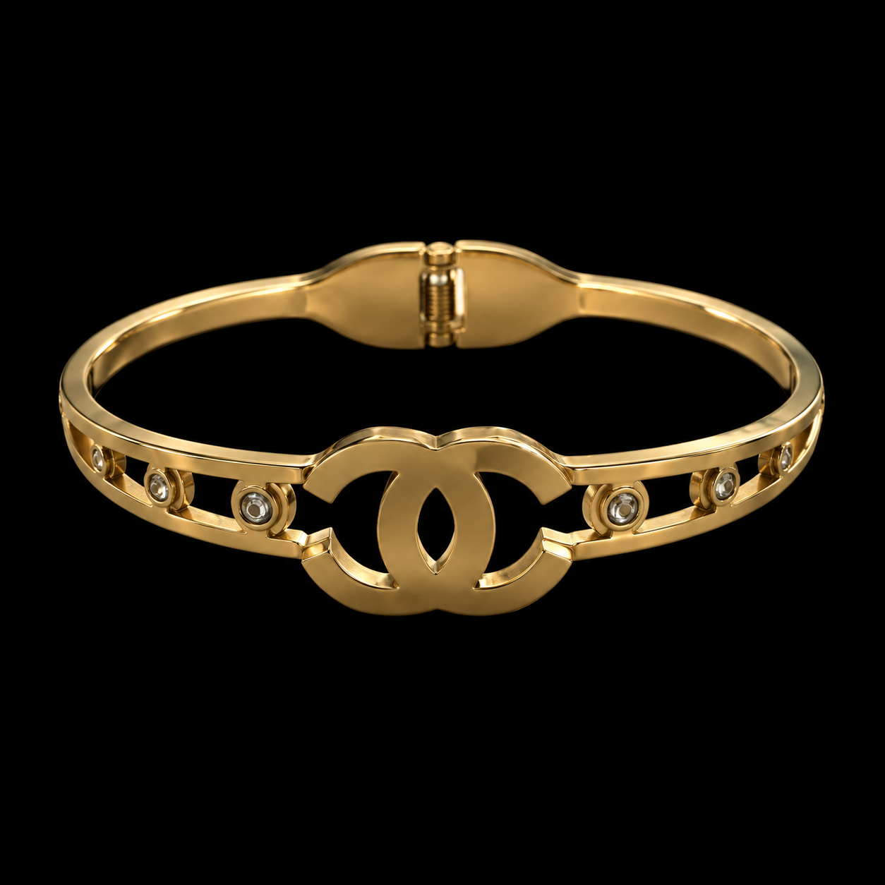 Bracelete Aço Inox dourado 045