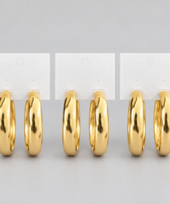 Kit 3 Brincos Bijoux Dourado 65