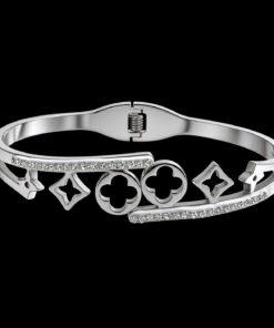 Bracelete Aço Inox Prata 038