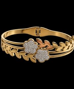 Bracelete Aço Inox Dourado 036