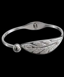 Bracelete Aço Inox Prata 042