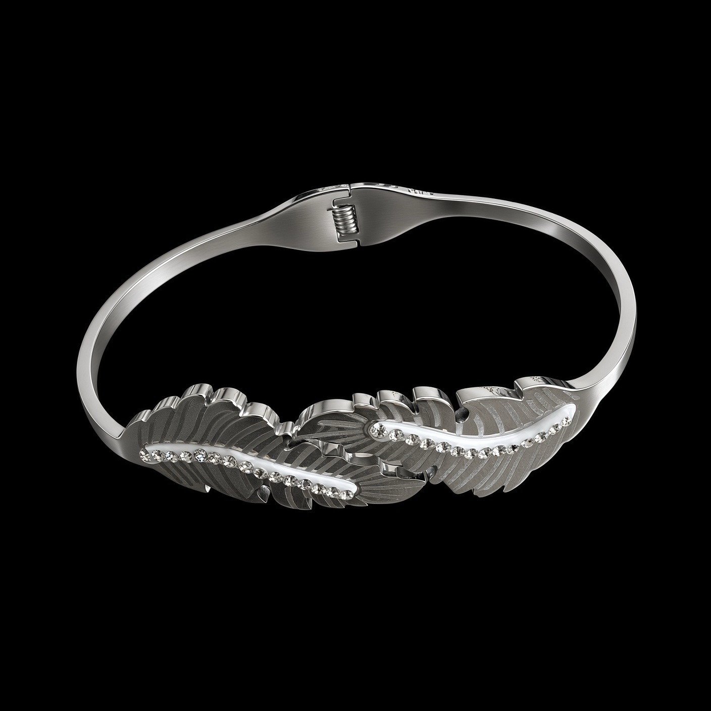 Bracelete Aço Inox Prata 043