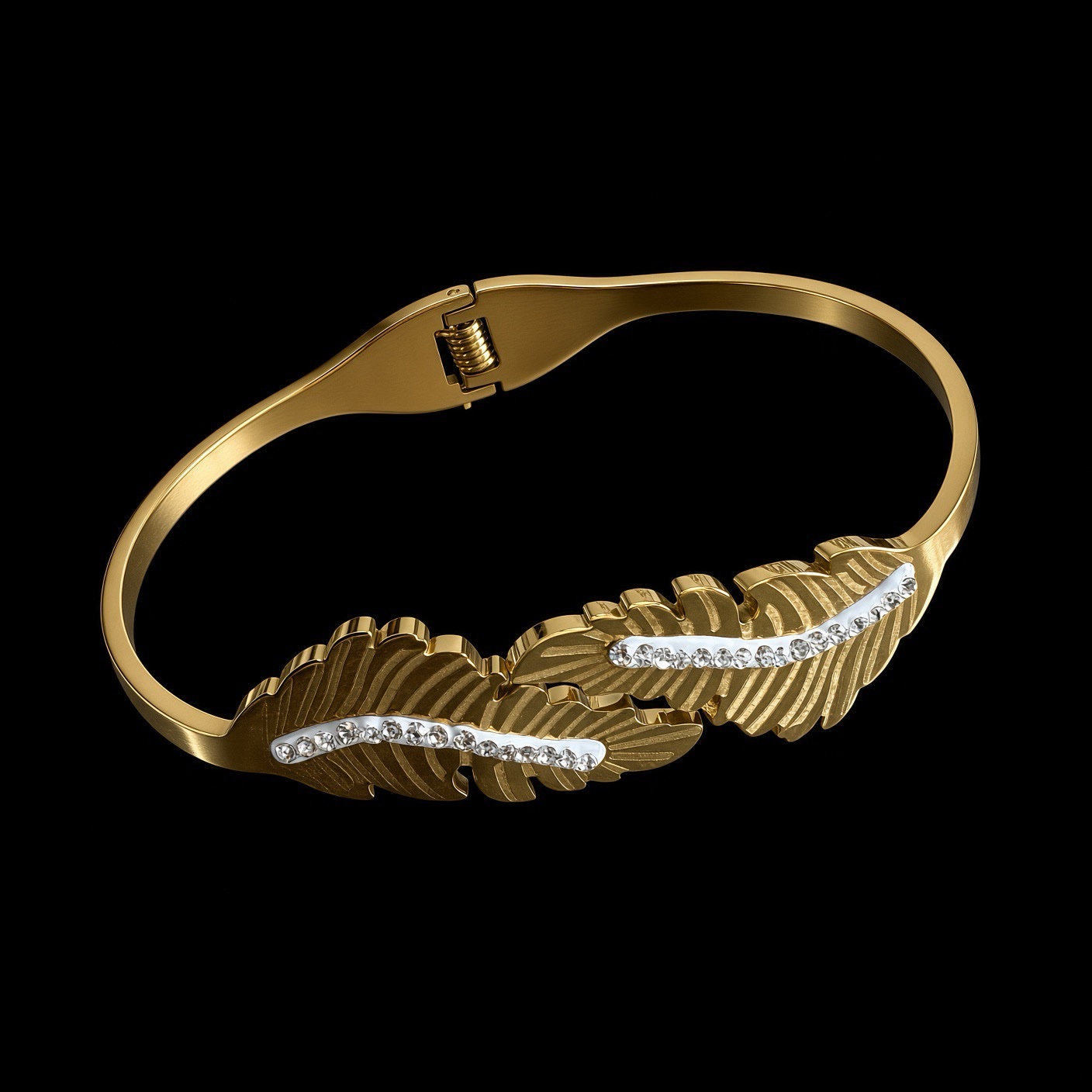 Bracelete Aço Inox Dourado 032