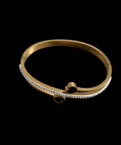 Bracelete Aço Inox Dourado 043