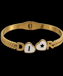 Bracelete Aço Inox Dourado 042
