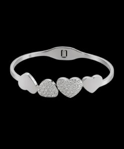 Bracelete Aço Inox Prata 044