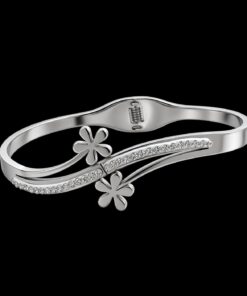 Bracelete Aço Inox Prata 047