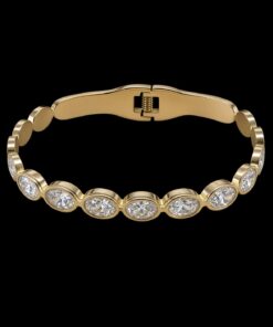 Bracelete Aço Inox Dourado 046