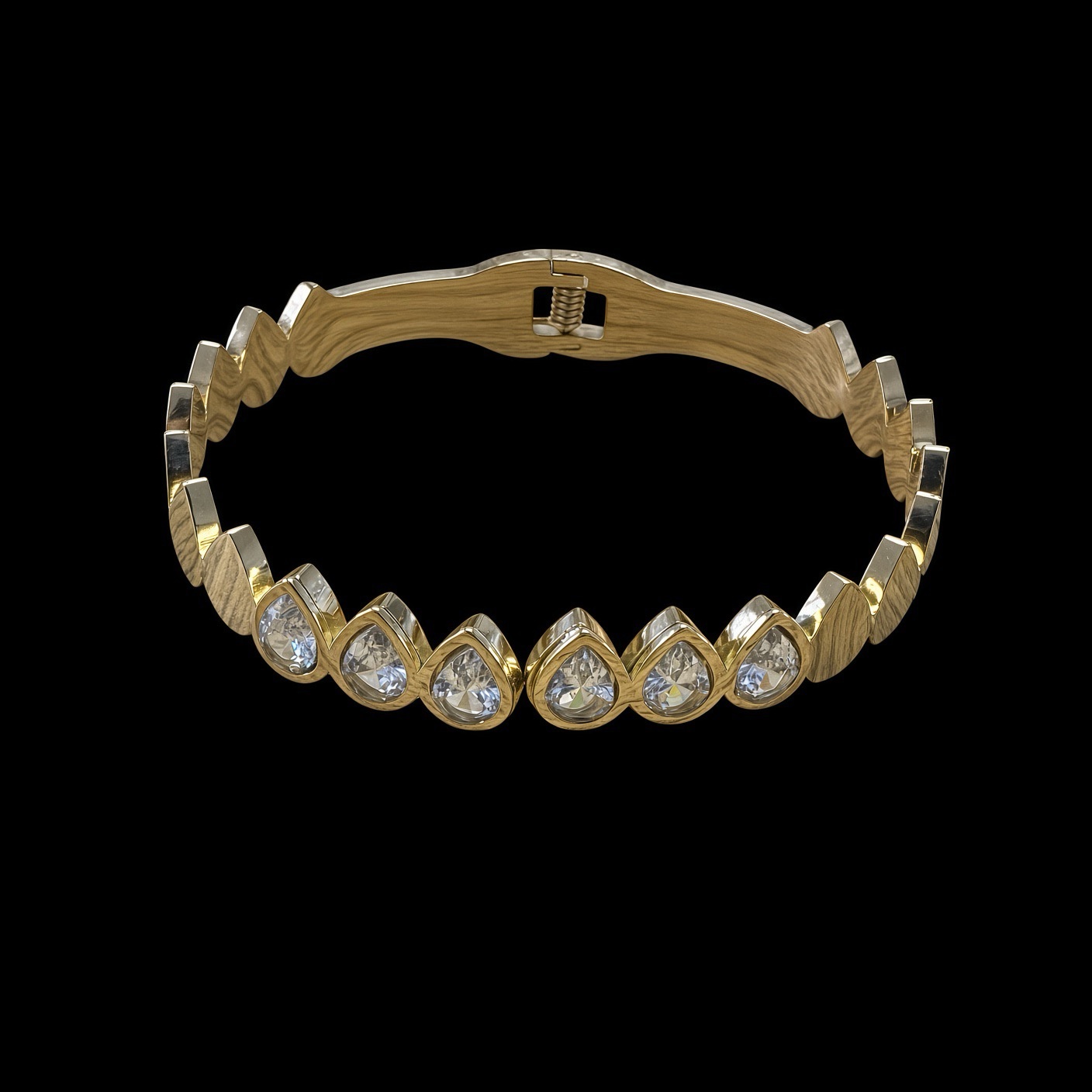 Bracelete Aço Inox Dourado 048