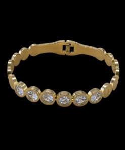 Bracelete Aço Inox Dourado 047