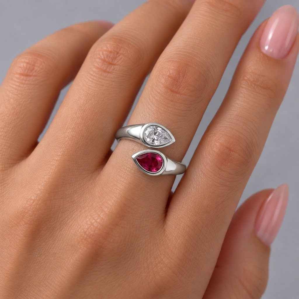 Anel Regulável Bijoux Premium Prata 013