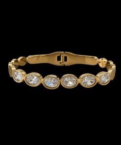 Bracelete Aço Inox Dourado 020