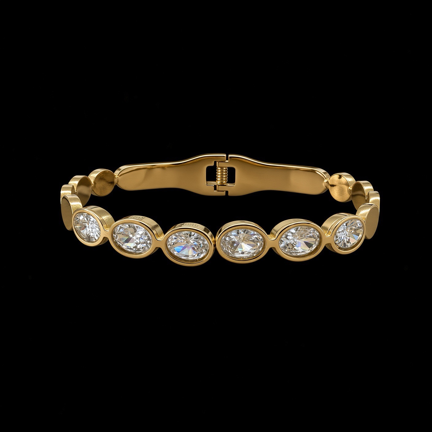 Bracelete Aço Inox Dourado 020