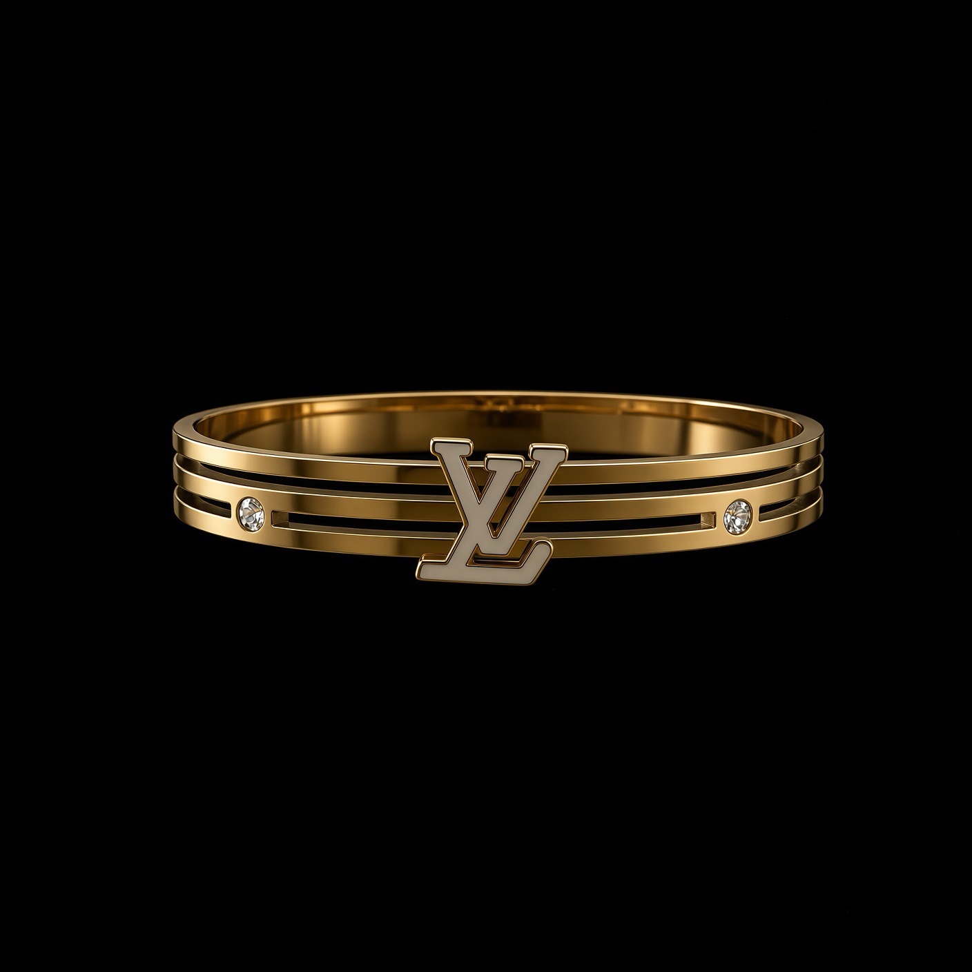 Bracelete Aço Inox Dourado 021