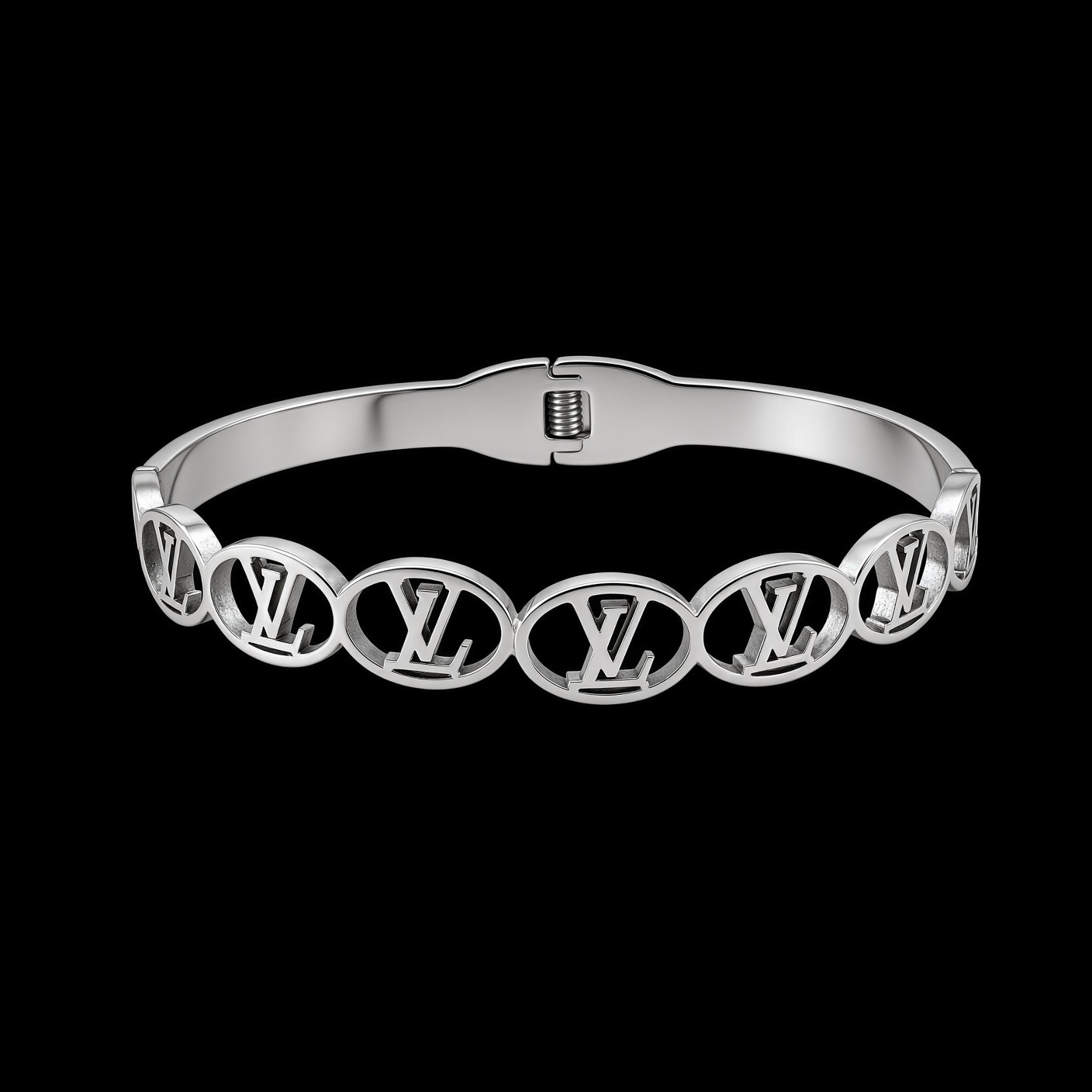 Bracelete Aço Inox Prata 025