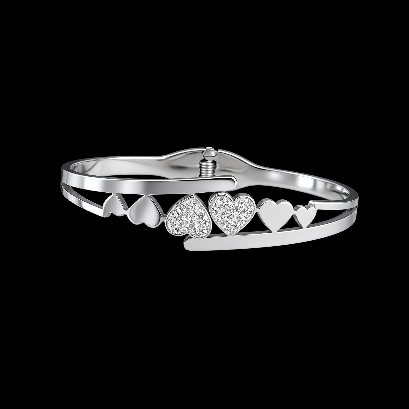 Bracelete Aço Inox Prata 028