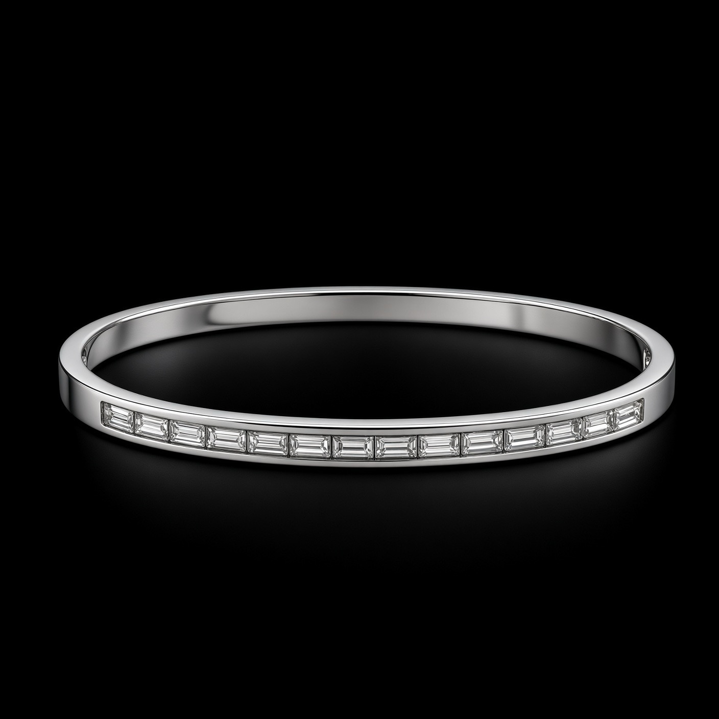 Bracelete Aço Inox Prata 033