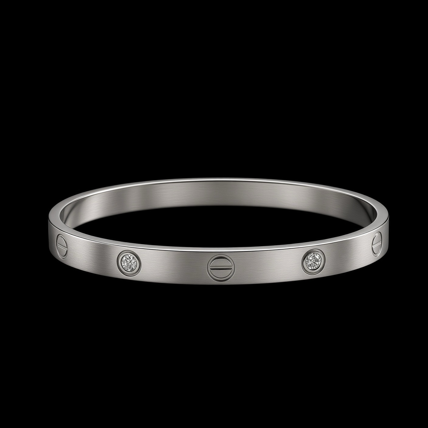 Bracelete Aço Inox Prata 032