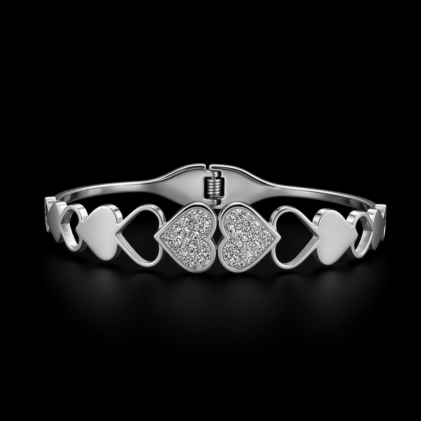 Bracelete Aço Inox Prata 031