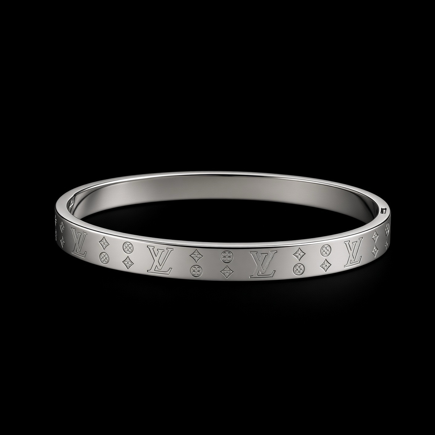 Bracelete Aço Inox Prata 030