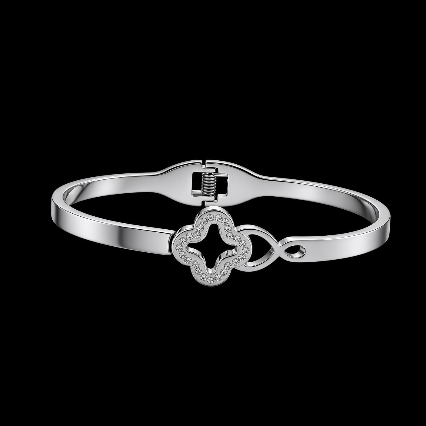 Bracelete Aço Inox Prata 029