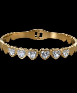 Bracelete Aço Inox Dourado 017
