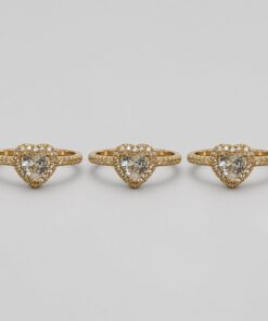 Kit 3 anéis tamanhos sortidos (17-18-19-20) Bijoux Premium Dourado 001