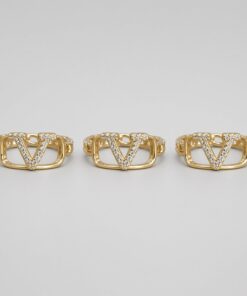 Kit 3 anéis tamanhos sortidos (17-18-19-20) Bijoux Premium Dourado 002