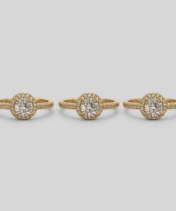 Kit 3 anéis tamanhos sortidos (17-18-19-20) Bijoux Premium Dourado 004