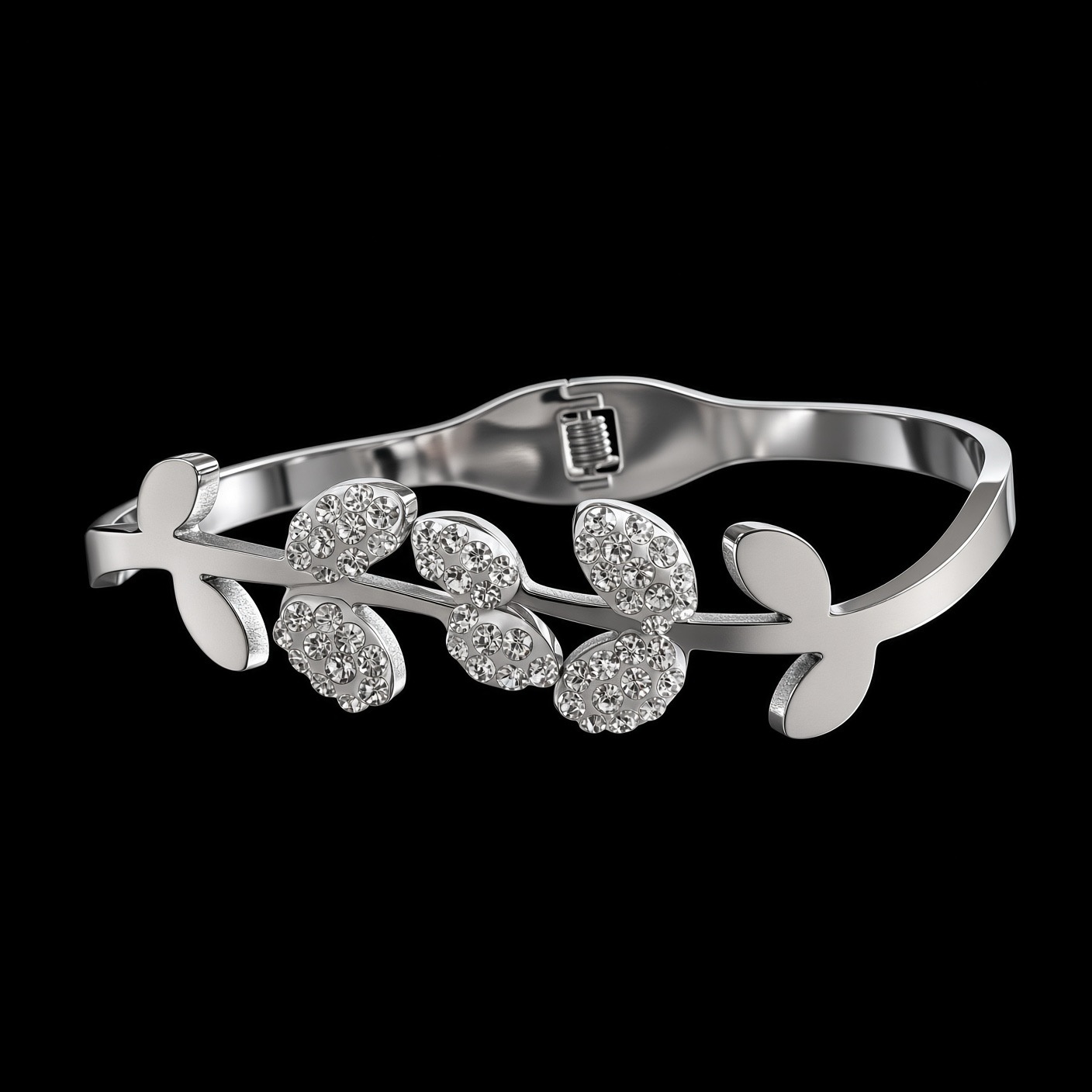 Bracelete Aço Inox Prata 036